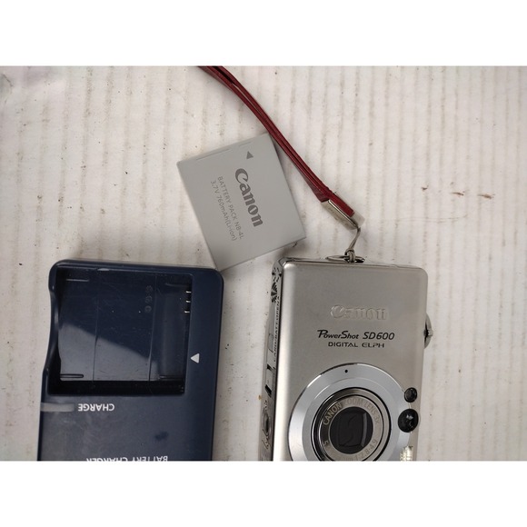 Canon PowerShot SD600 6MP Digital Elph Camera 3x Zoom Silver Tested - Picture 3 of 16